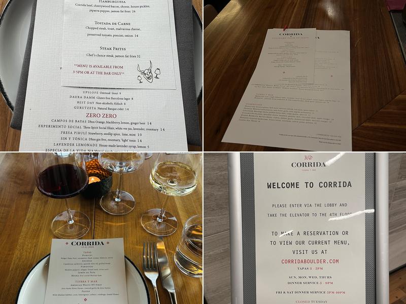 Corrida Menu