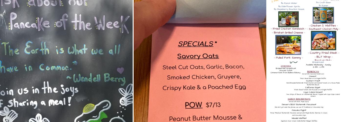 Wendell's Menu