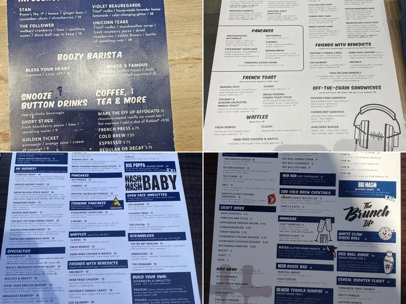 Hash Kitchen Menu