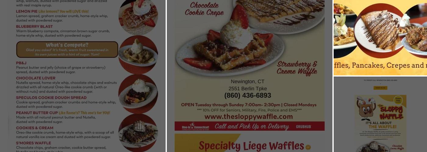 THE SLOPPY WAFFLE LLC Menu