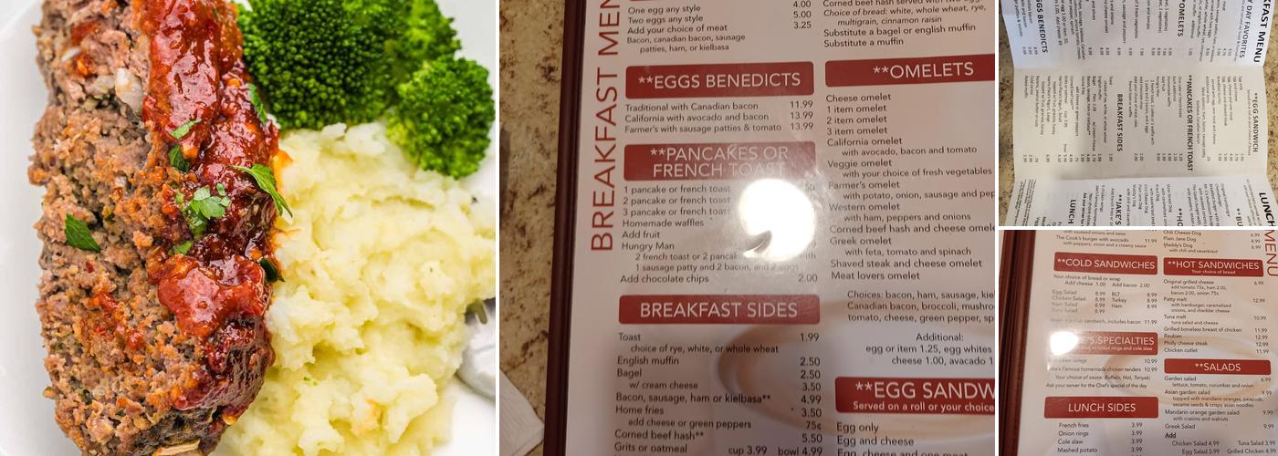 Jake's Diner on State Street Menu