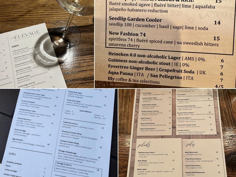 Elevage Menu
