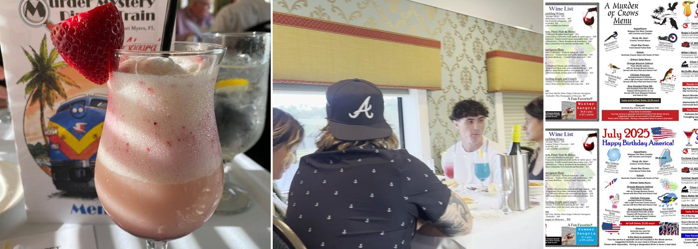 Murder Mystery Dinner Train Menu