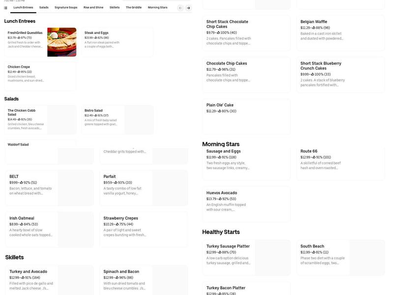 J. Christopher's Menu