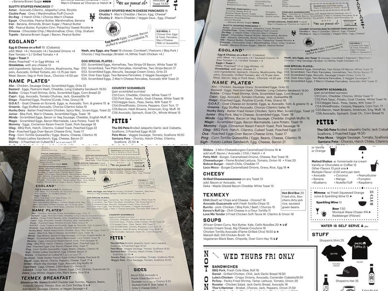Shopsin's Menu