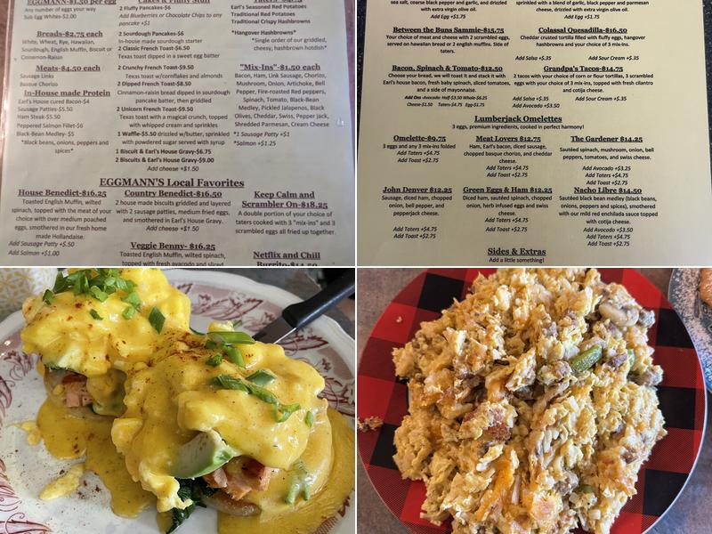 Egg Mann and Earl Menu