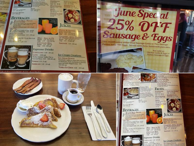 Walker Bros. Original Pancake House Menu