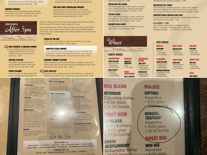 Walt's Pub & Grill Menu