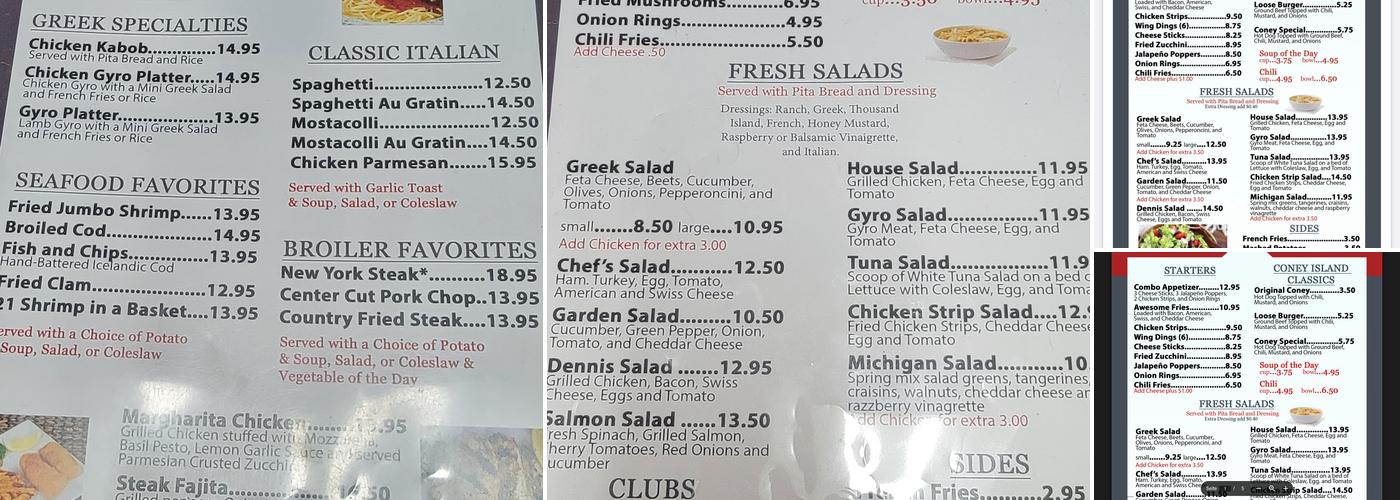 Newburgh Grill Menu