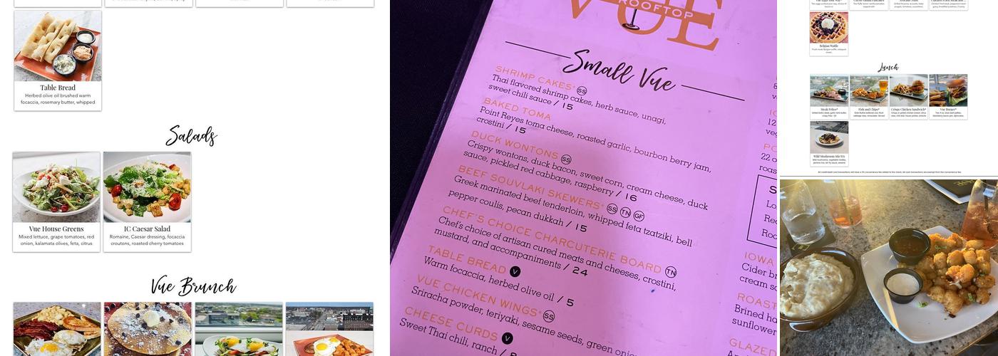 Vue Rooftop Menu