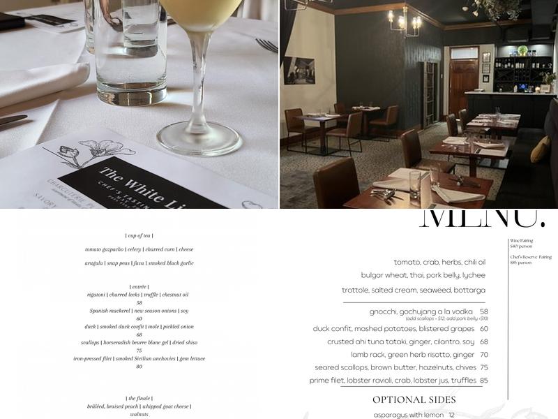 The White Linen Menu