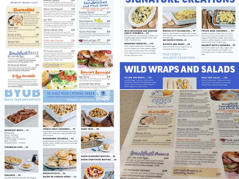 Wild Eggs Menu