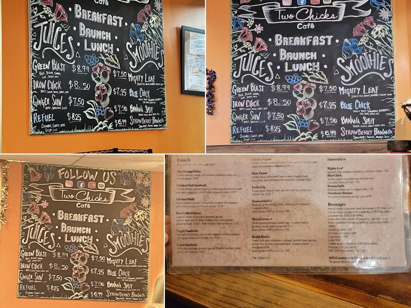 Two Chicks Café - CBD Menu