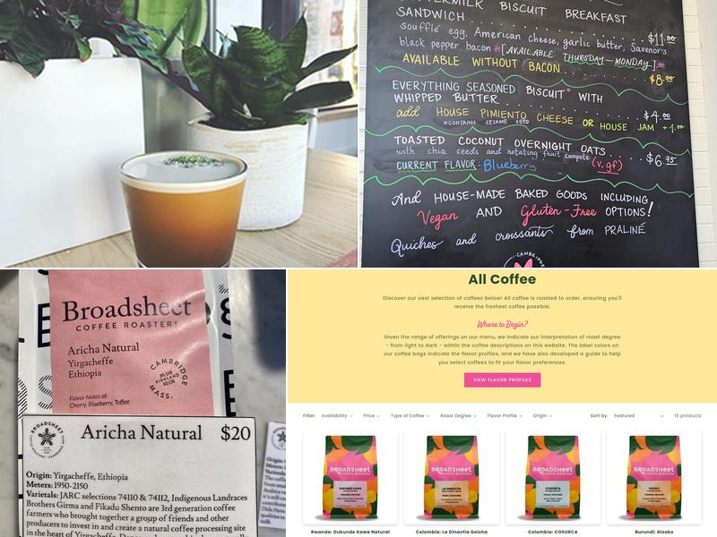 Broadsheet Coffee Roasters Menu