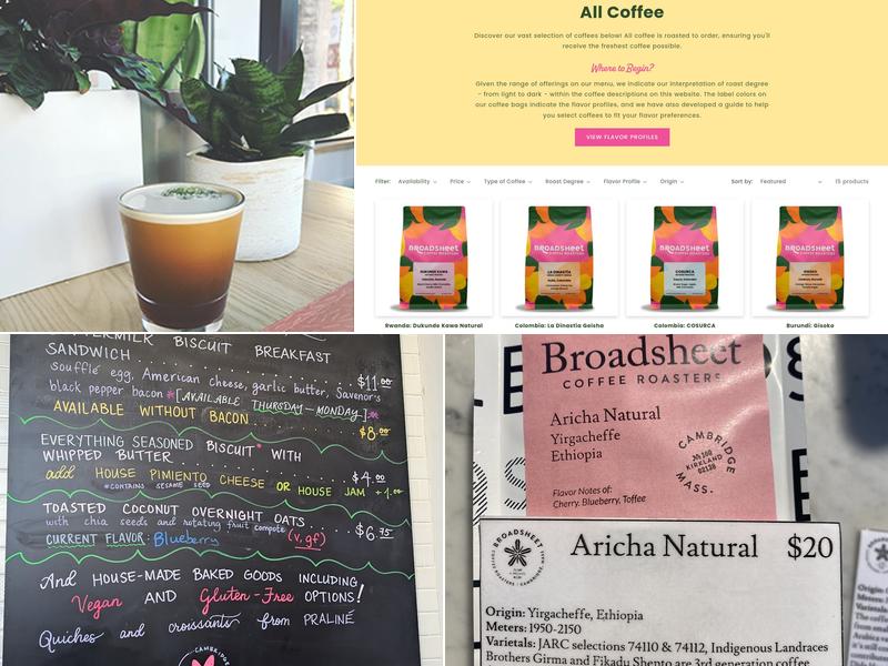 Broadsheet Coffee Roasters Menu
