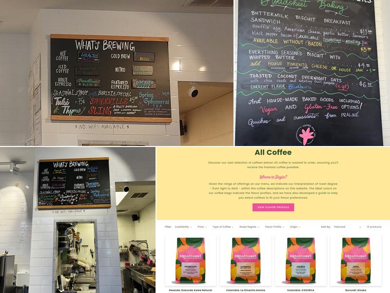 Broadsheet Coffee Roasters Menu