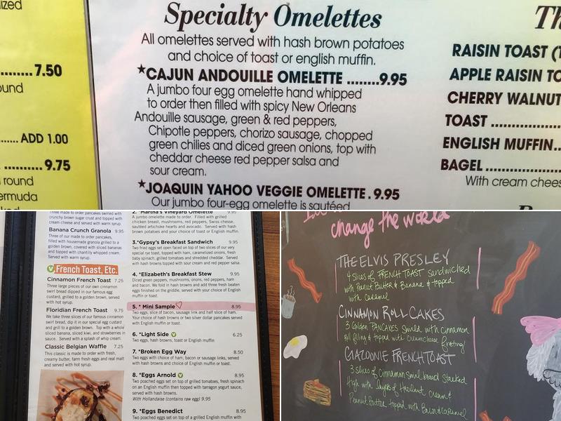 The Broken Egg Menu