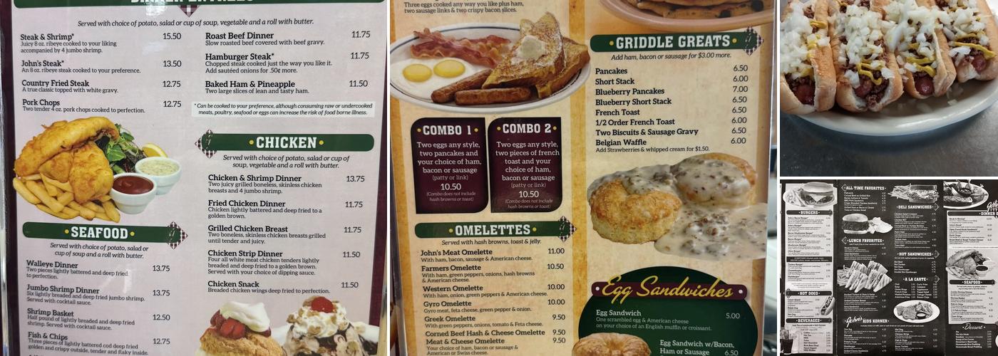 John's Coney Island Menu