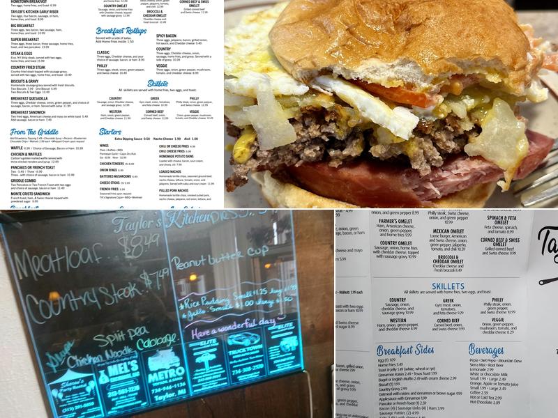 Taylor's Kitchen Menu