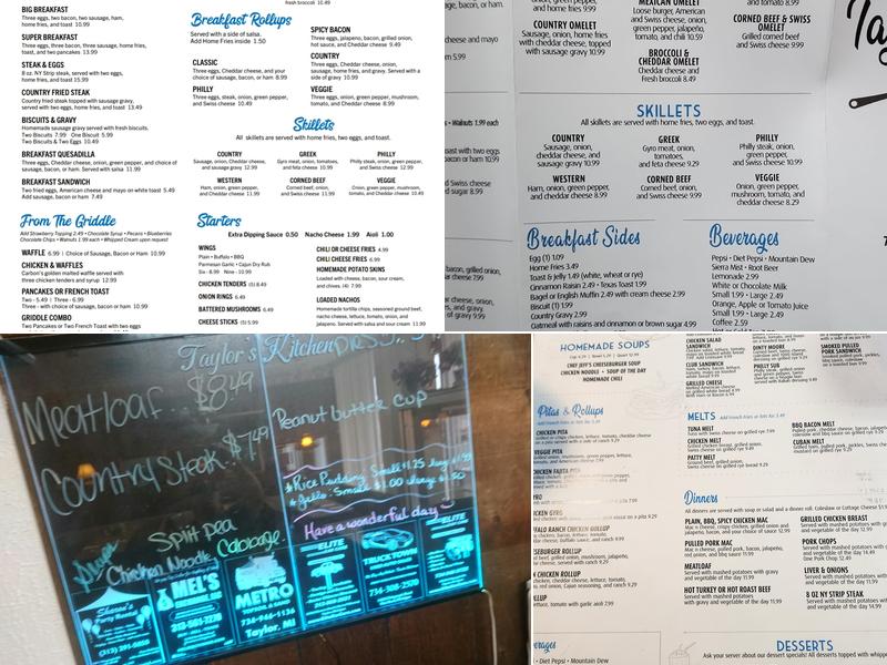 Taylor's Kitchen Menu
