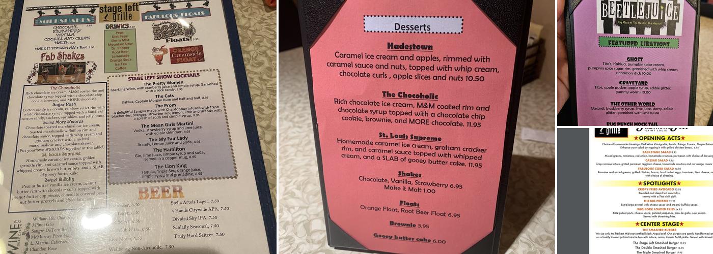 Stage Left Grille Menu