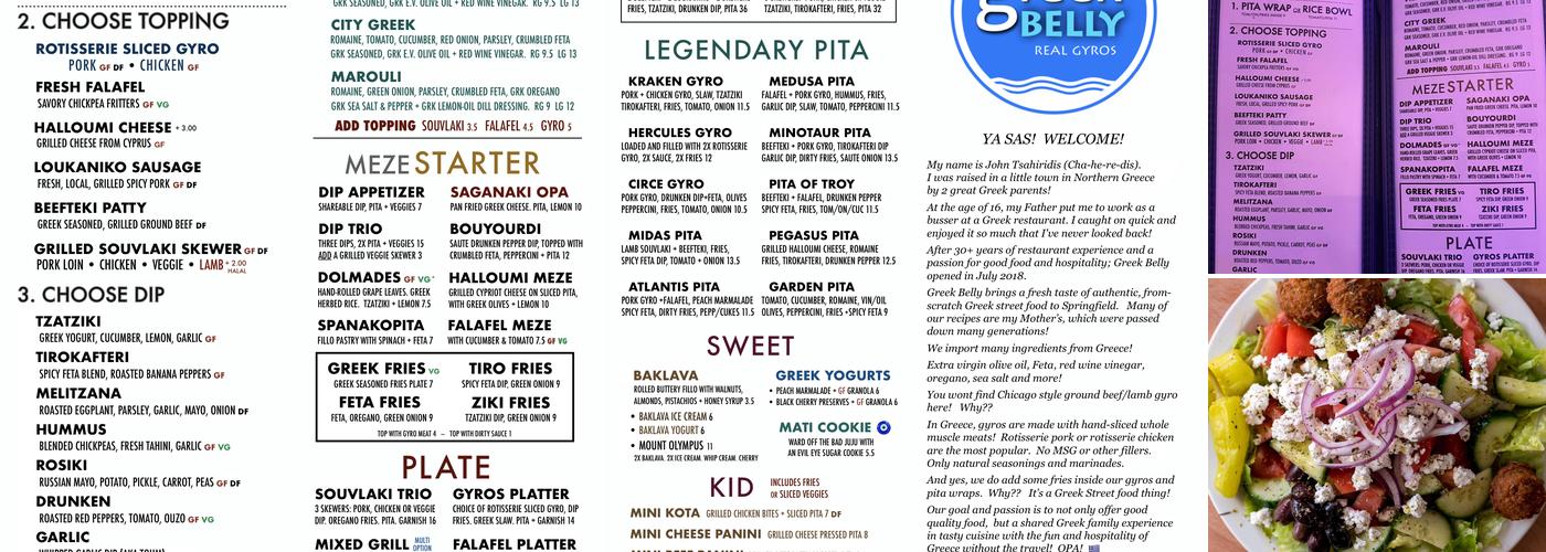Greek Belly Menu