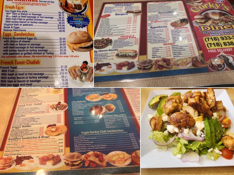 Corky's Menu