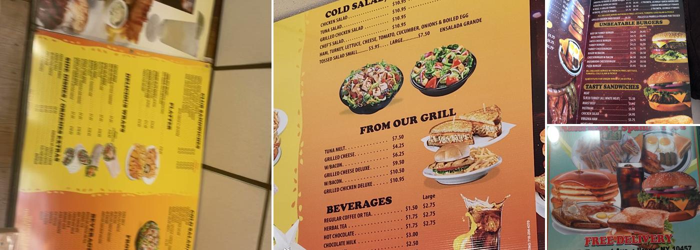 Cosmo's Menu