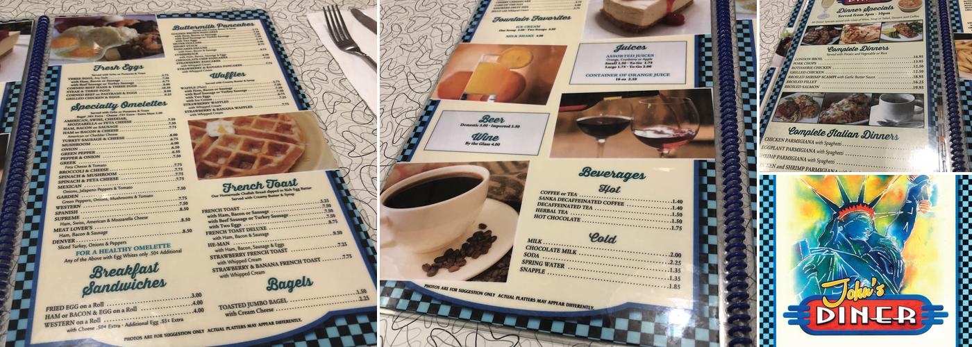 John's Diner Menu