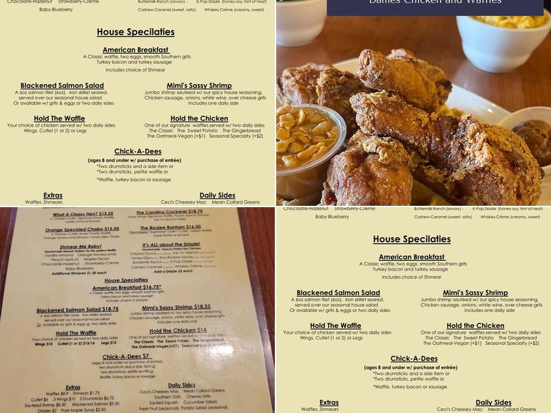 Dame's Chicken & Waffles Menu
