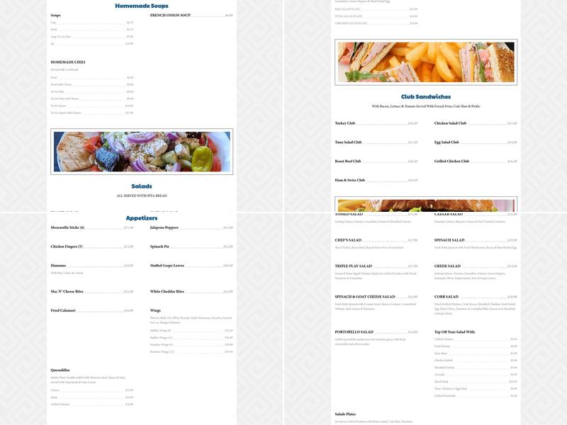 Mike's Royal Diner Menu