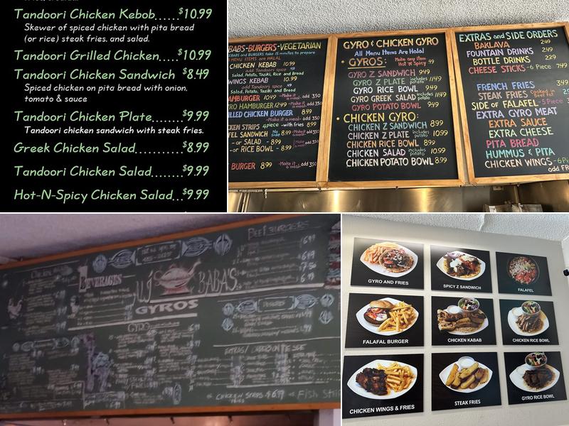 Ali Baba Gyro Menu