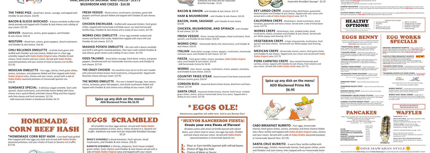 The Egg & I / Egg Works Menu