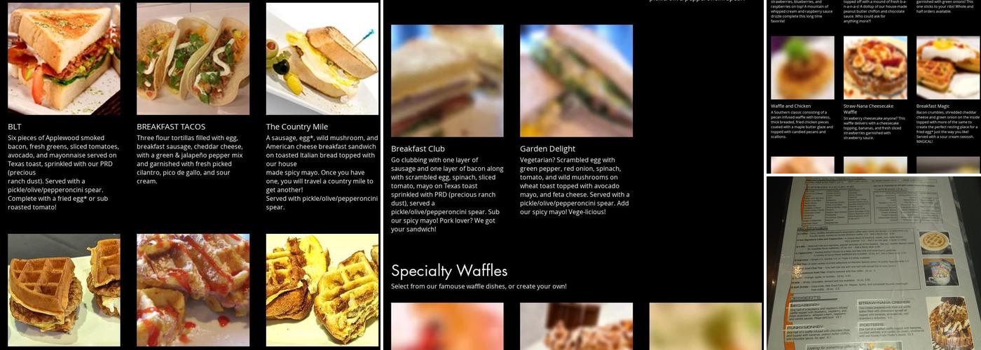 Waffles, INCaffeinated, Fifth Ave. Menu