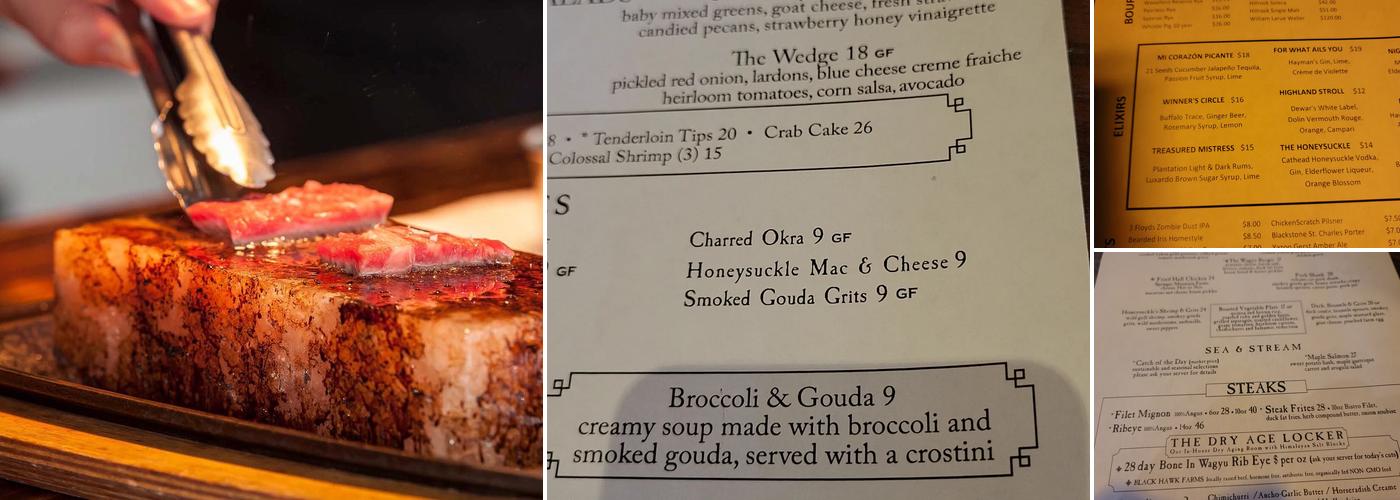 The Honeysuckle Menu