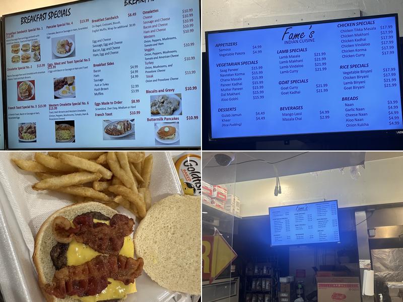 Fame's Diner Menu