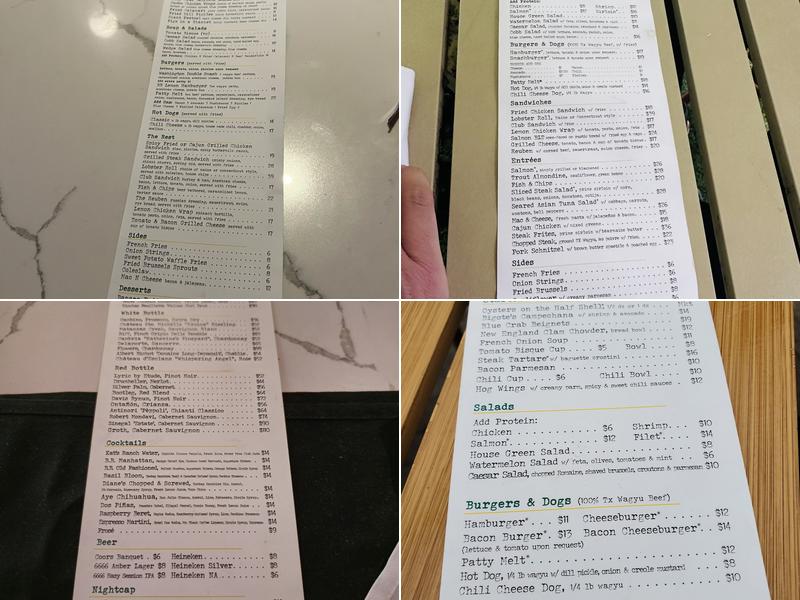 B.B. Lemon Menu