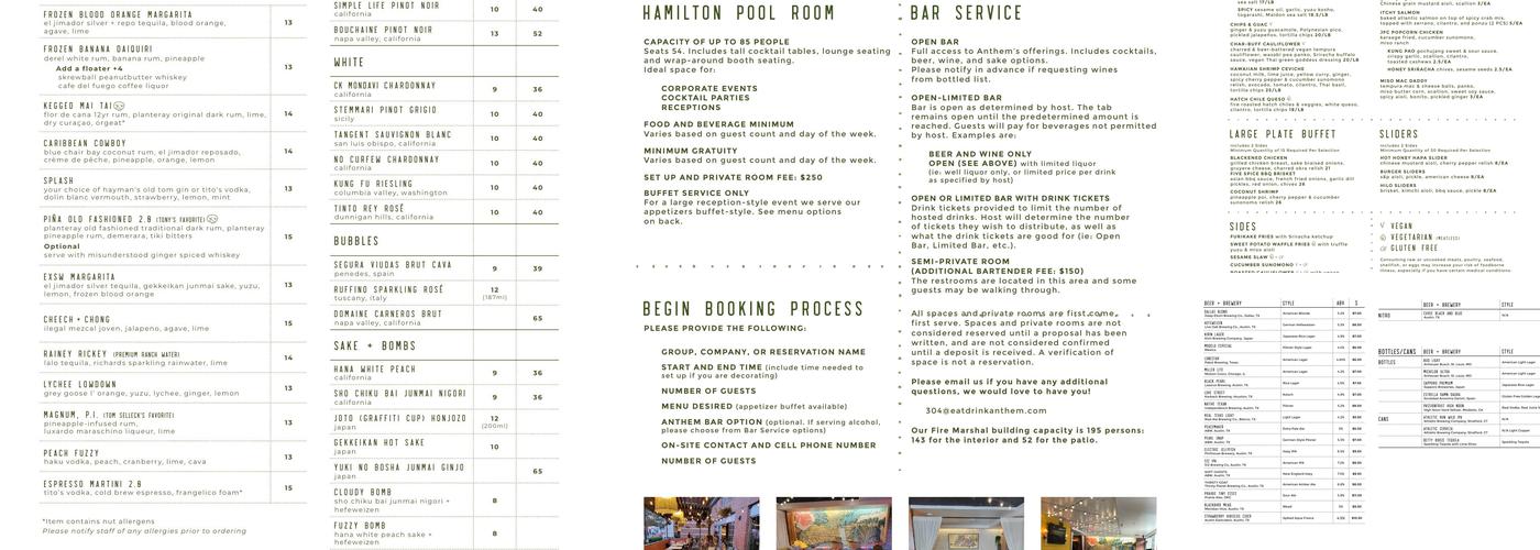 Anthem Menu