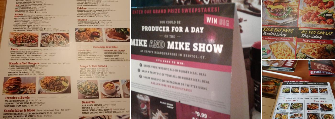 Applebee's Grill + Bar Menu