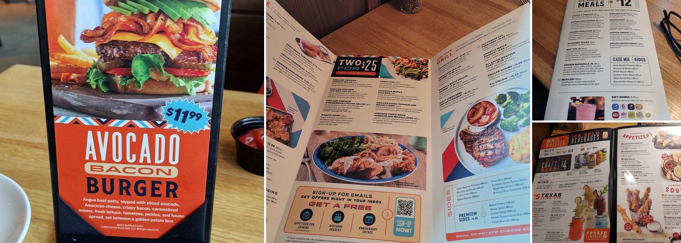 Cotton Patch Cafe Menu