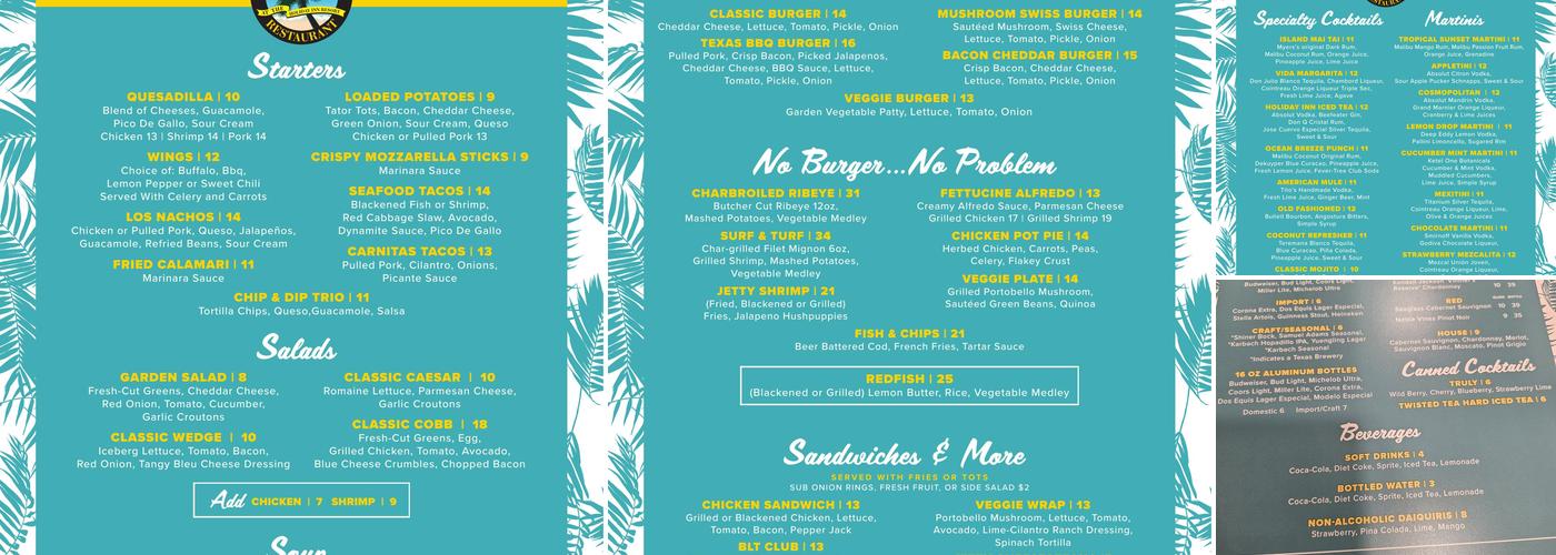 Jetty Menu