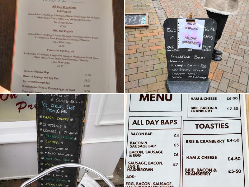 Taste Of Sidmouth Menu