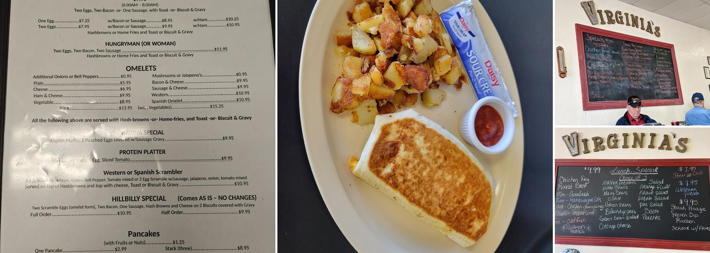 Virginia's Place Menu