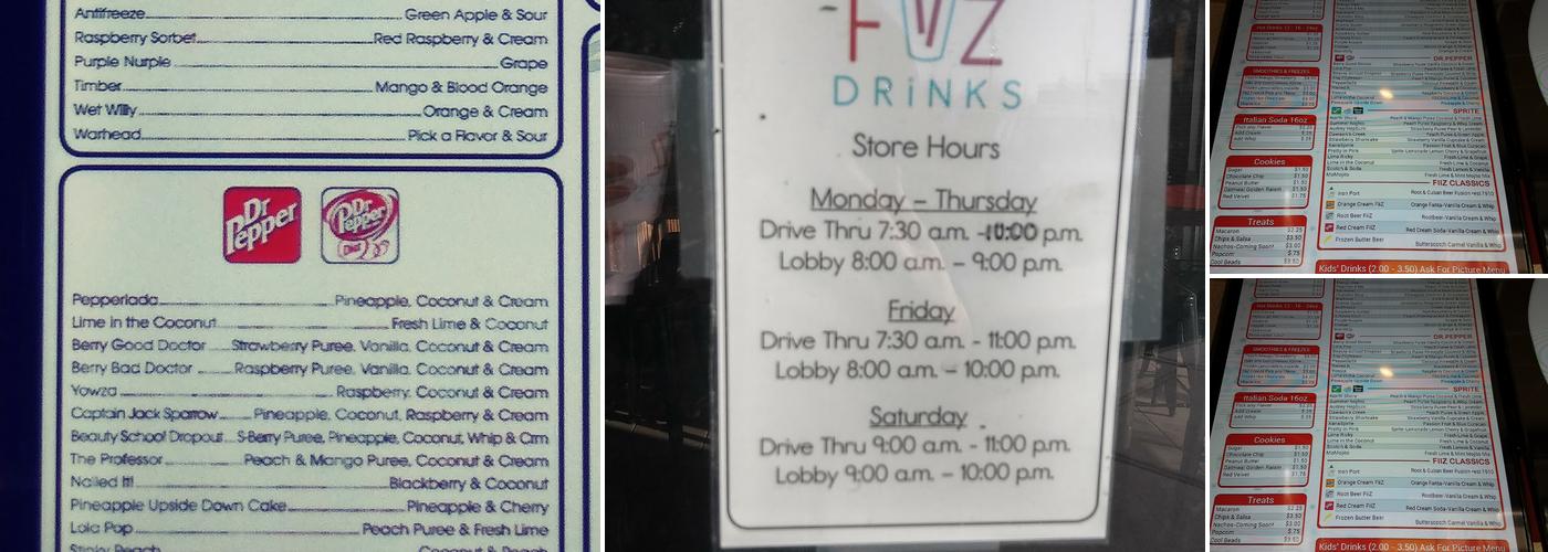 FiiZ Drinks Menu