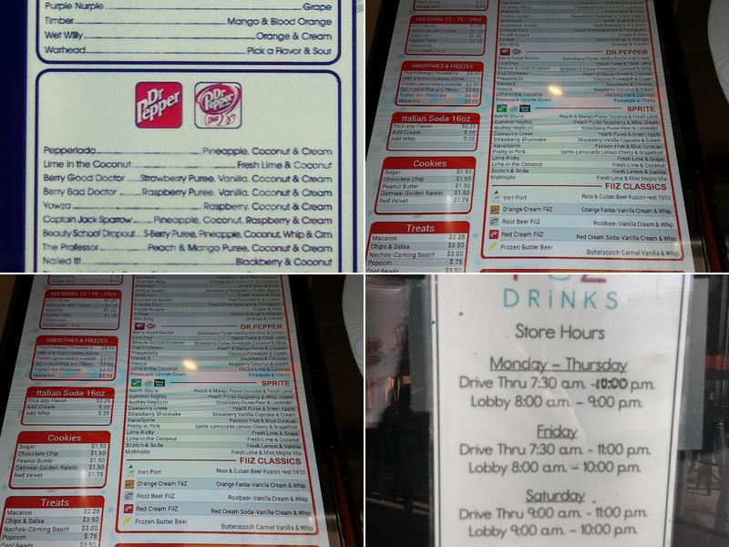 FiiZ Drinks Menu