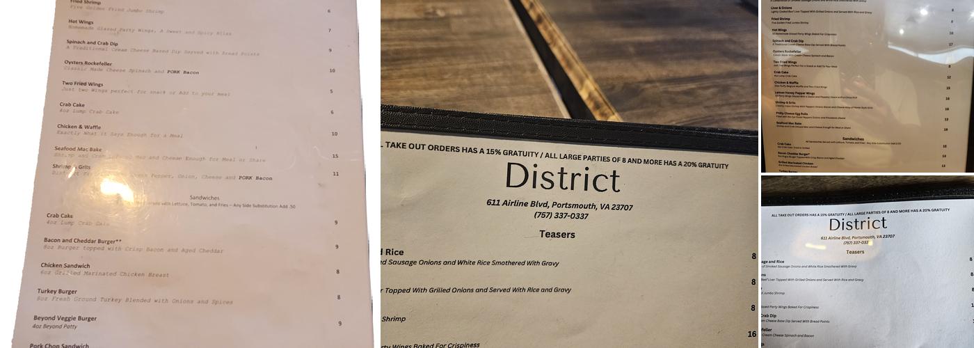 District Menu