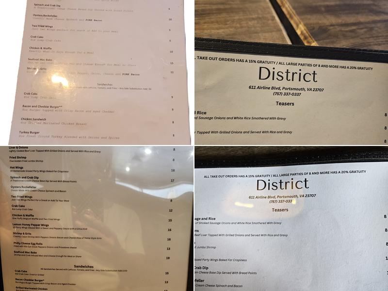 District Menu