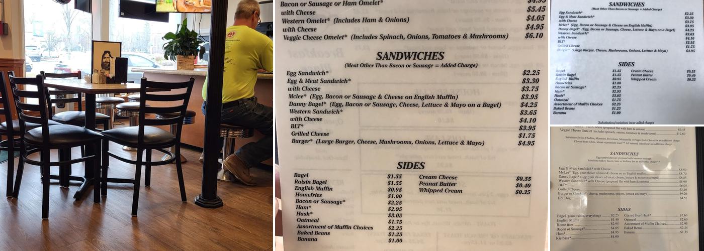 Danny's Breakfast Place Menu