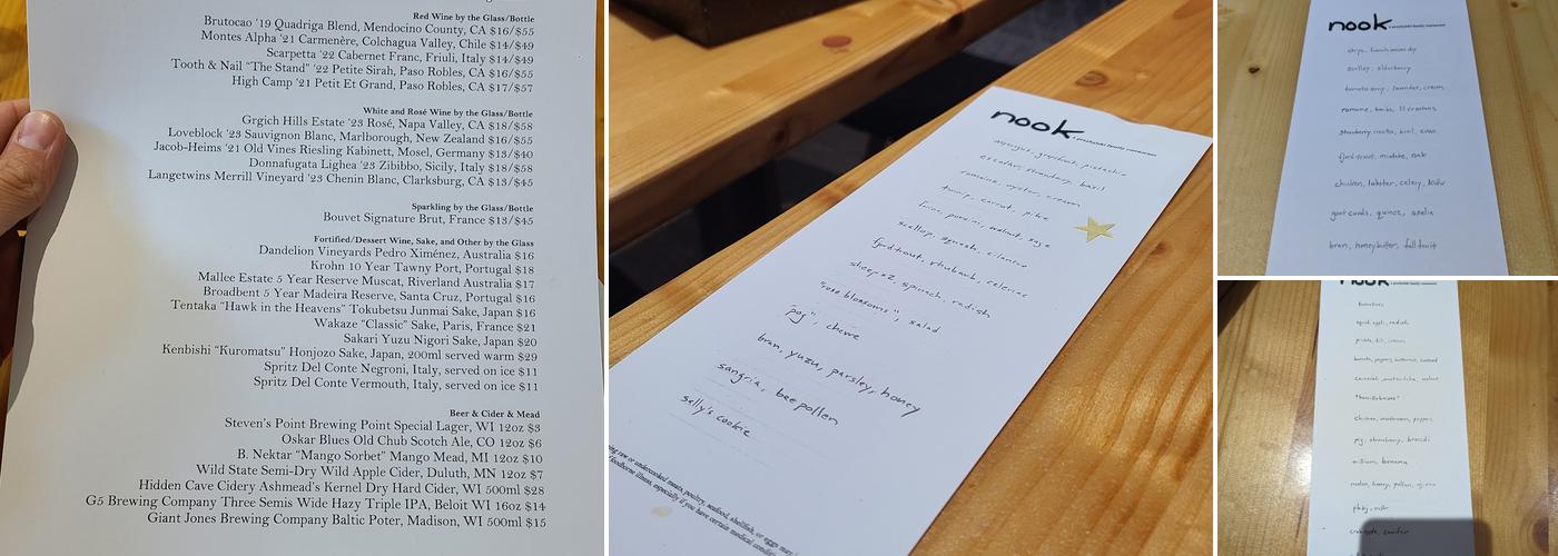 Nook Menu