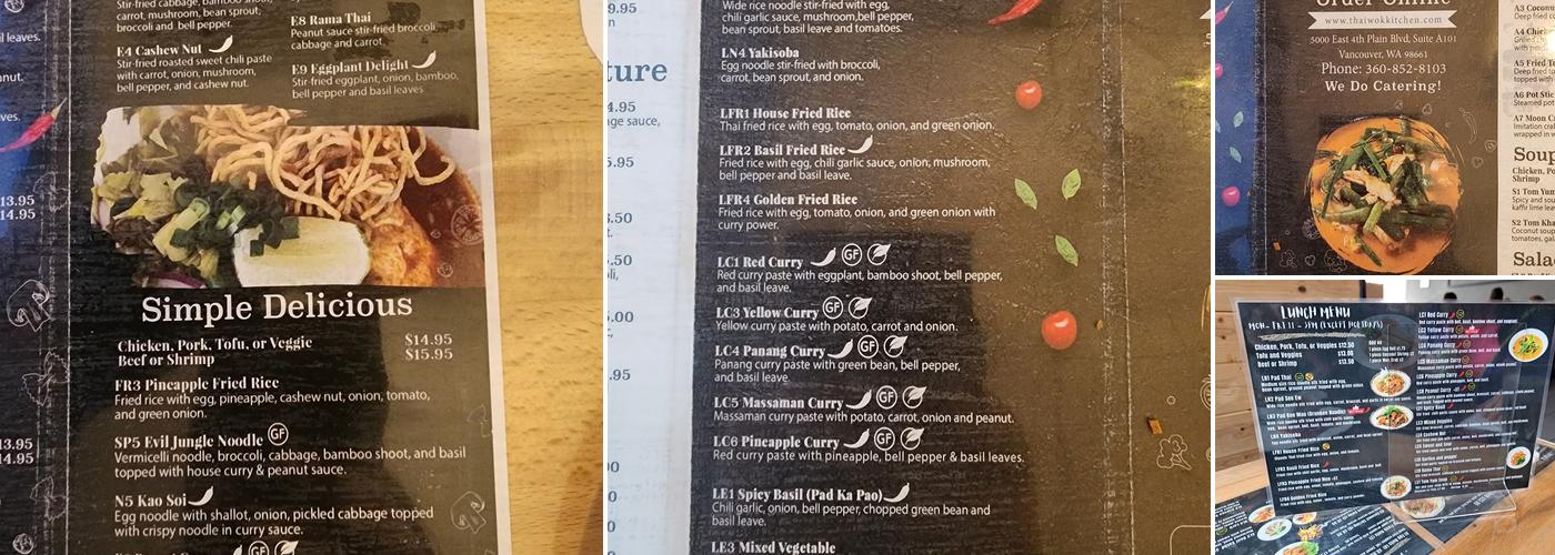 Thai Wok Kitchen Menu